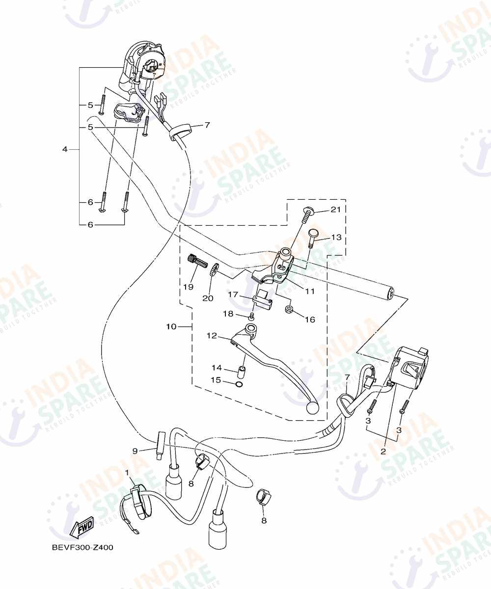 YAMAHA D772 MT 03 Series HANDLE SWITCH & LEVER